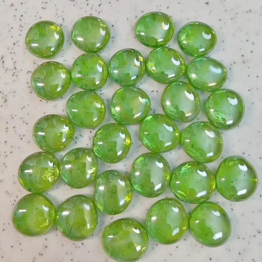 Light Green Glass Round Mosaic Tiles