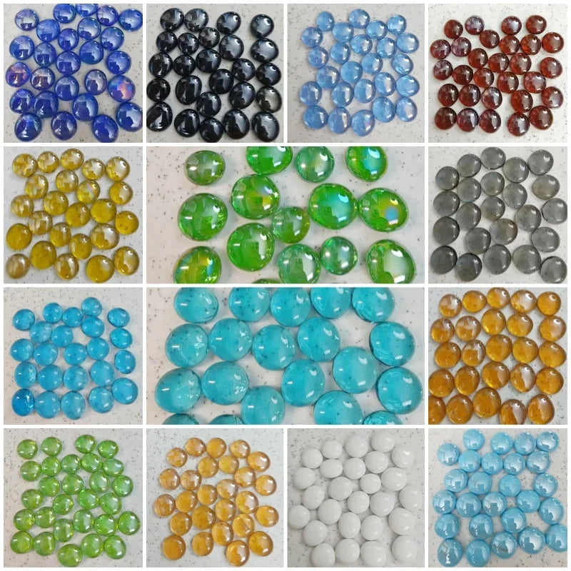 Ocean Blue Glass Round Mosaic Tiles