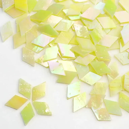 Light Green Glass Diamond Mosaic Tiles