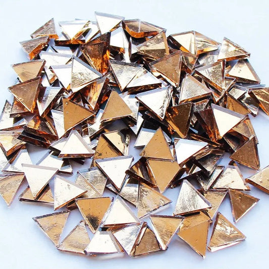 Gold Triangle Glass Mosaic Tiles