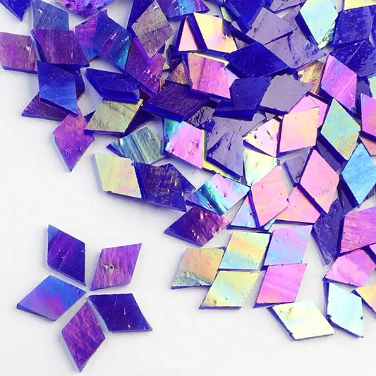 Purple Glass Diamond Mosaic Tiles