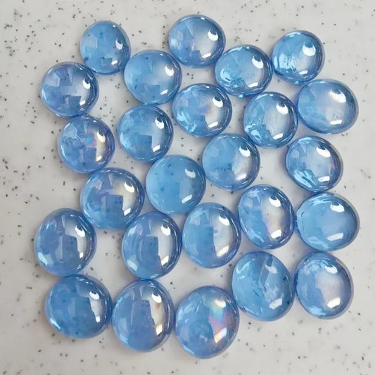 Blue Glass Round Mosaic Tiles