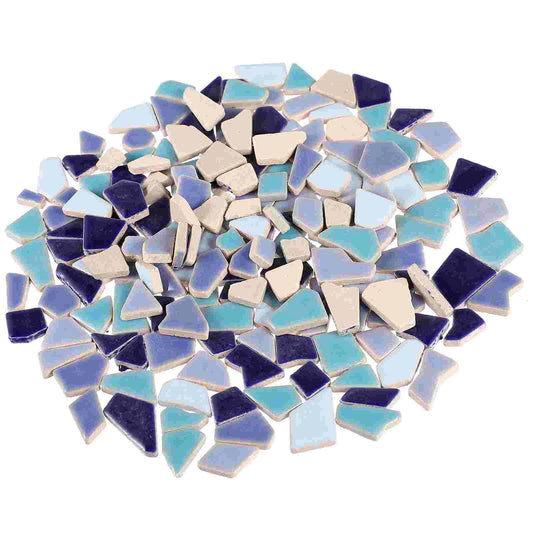 Blue Irregular Ceramic Mosaic Tiles