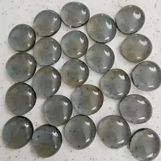 Grey Glass Round Mosaic Tiles