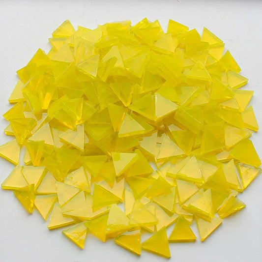 Yellow Triangle Glass Mosaic Tiles