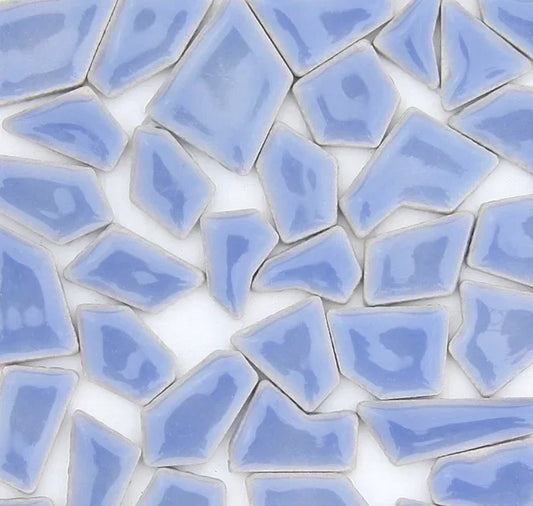 Polygon Light Blue Porcelain Mosaic Tiles