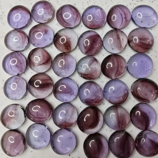 Grape Purple Glass Round Mosaic Tiles