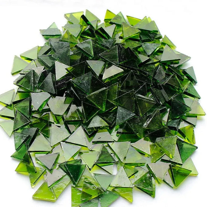 Green Triangle Glass Mosaic Tiles