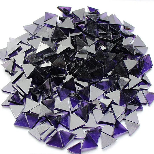 Purple Triangle Glass Mosaic Tiles