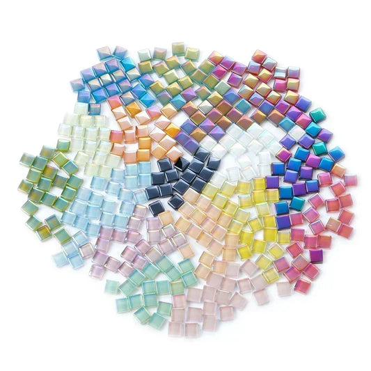 Mixed Colors Glass Square Mosaic Tiles