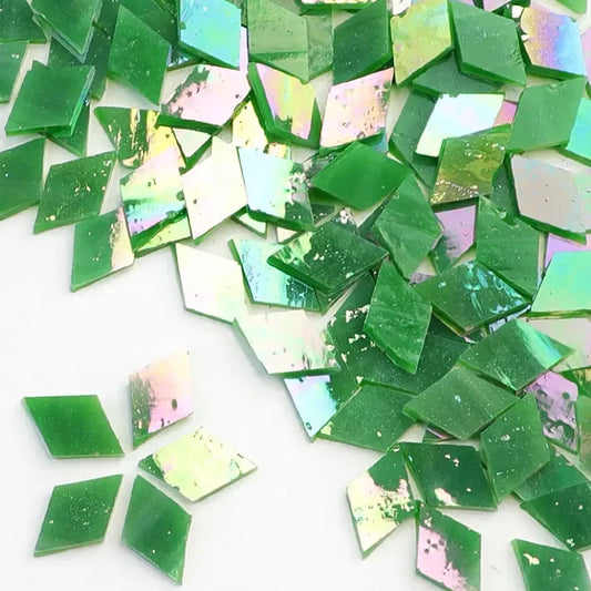 Green Glass Diamond Mosaic Tiles