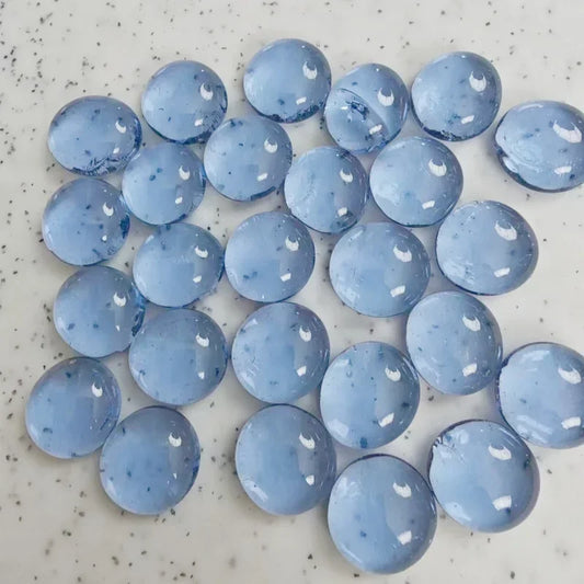 Light Purple Blue Glass Round Mosaic Tiles