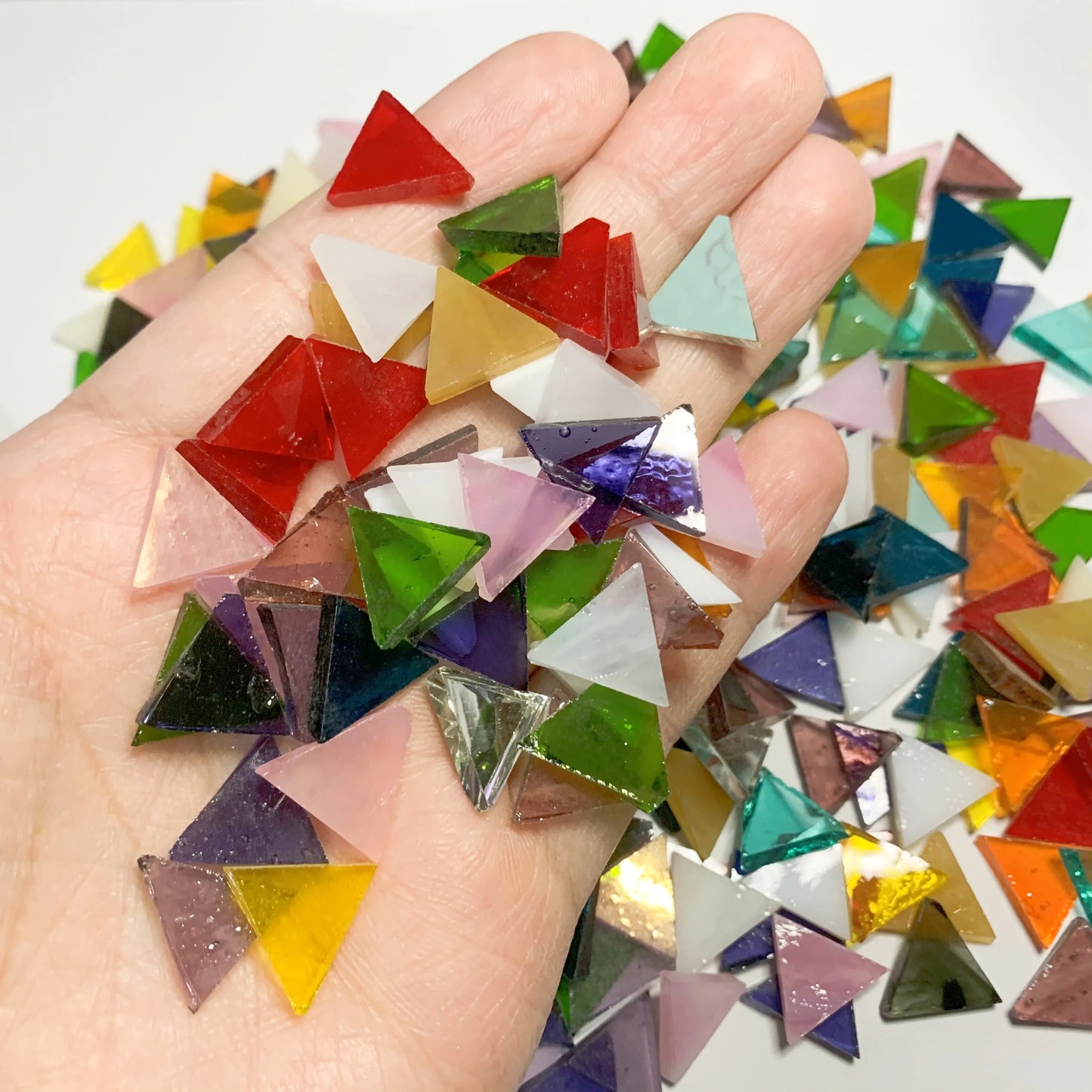 Multiple Colors Triangle Glass Mosaic Tiles