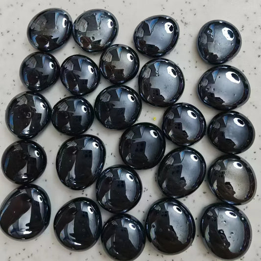 Pure Glaze Black Round Mosaic Tiles